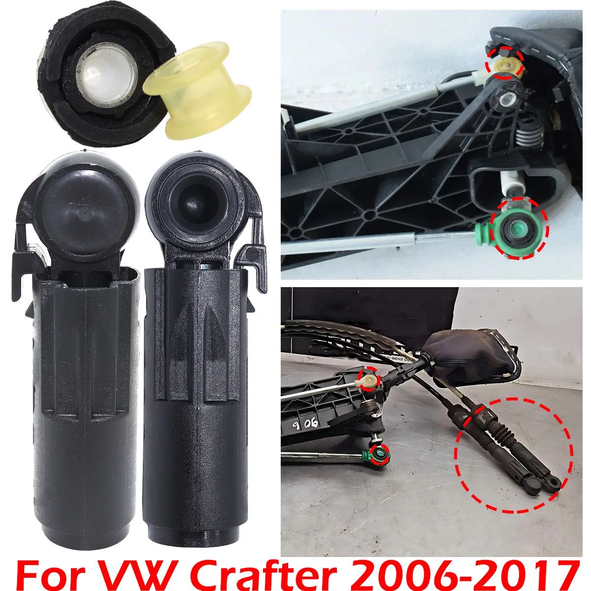 For Volkswagen Crafter 2006-2017 Manual Gear Shifter Cable Linkage Bushing Collet Shift Selector Connect End Rod 6 Speed Repair