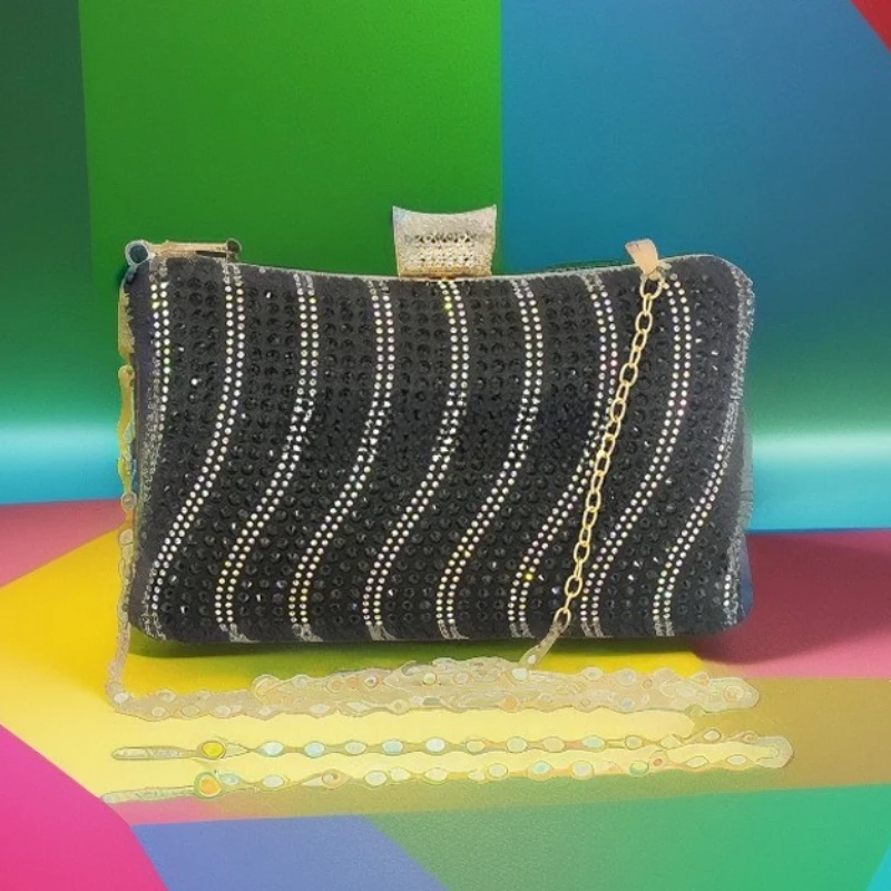 

Вечерняя сумка-клатч с бриллиантовыми стразами для женщин, универсальная, элегантная, класса люкс, дизайнерская, для торжественных мероприятий