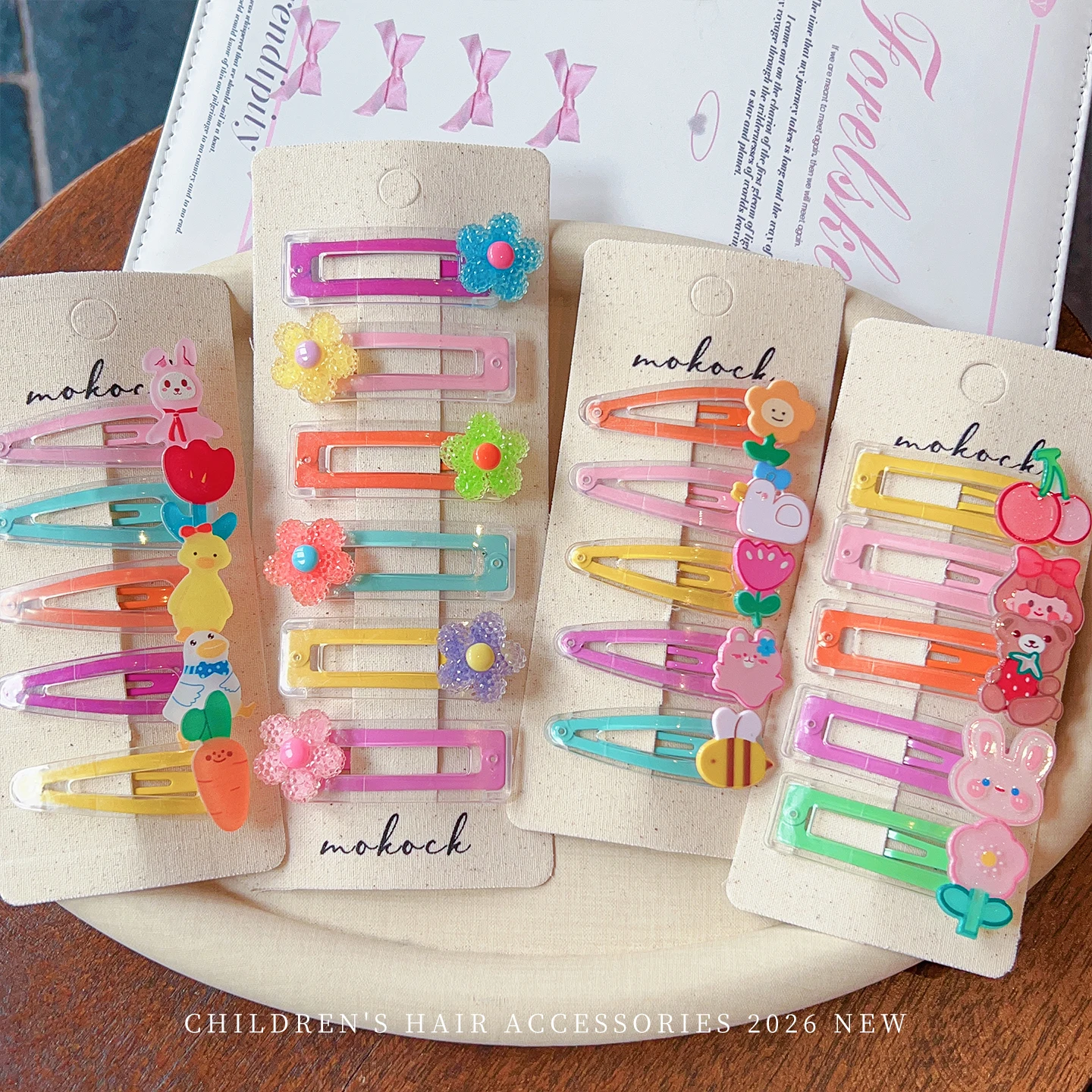Newborn Gift Set - 2026 New 5Pcs/set Dopamine Macaron Hair