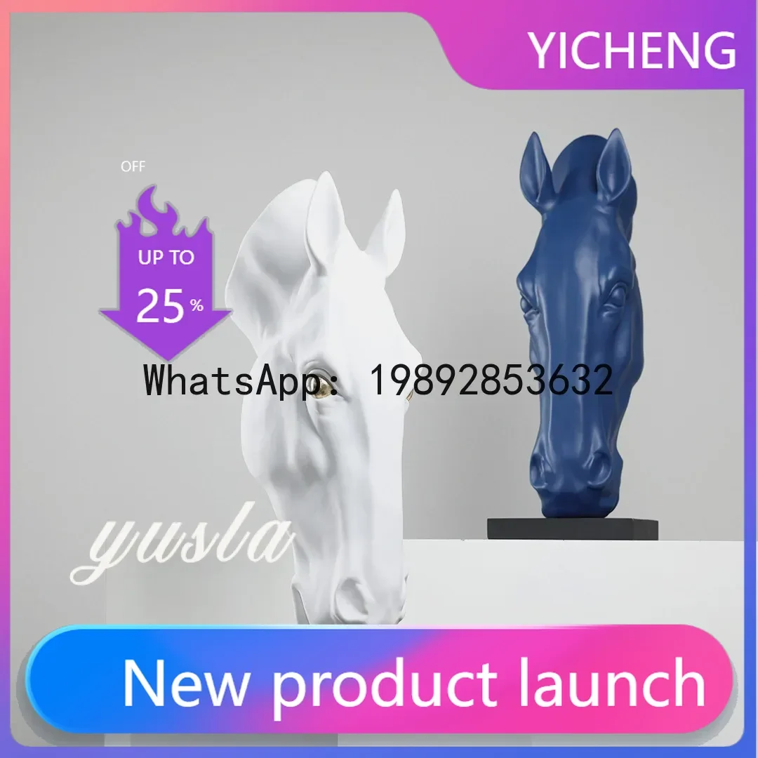 

C1 New Chinese Style Simple French Horse Living Room Floor Large Ornament Hotel Lobby Entrance Cabinet Villa Hotel Decoration