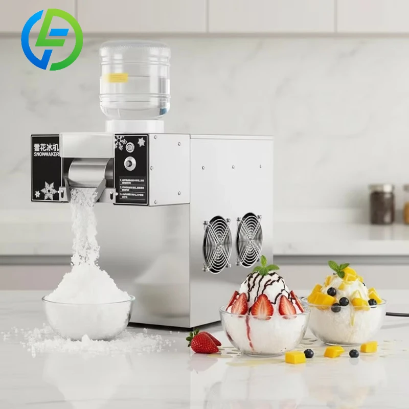 Customize High Productivity Snowflake Ice Machine Compact Commercial Bingsu Snow Ice Maker Easy Operate for Small Shops