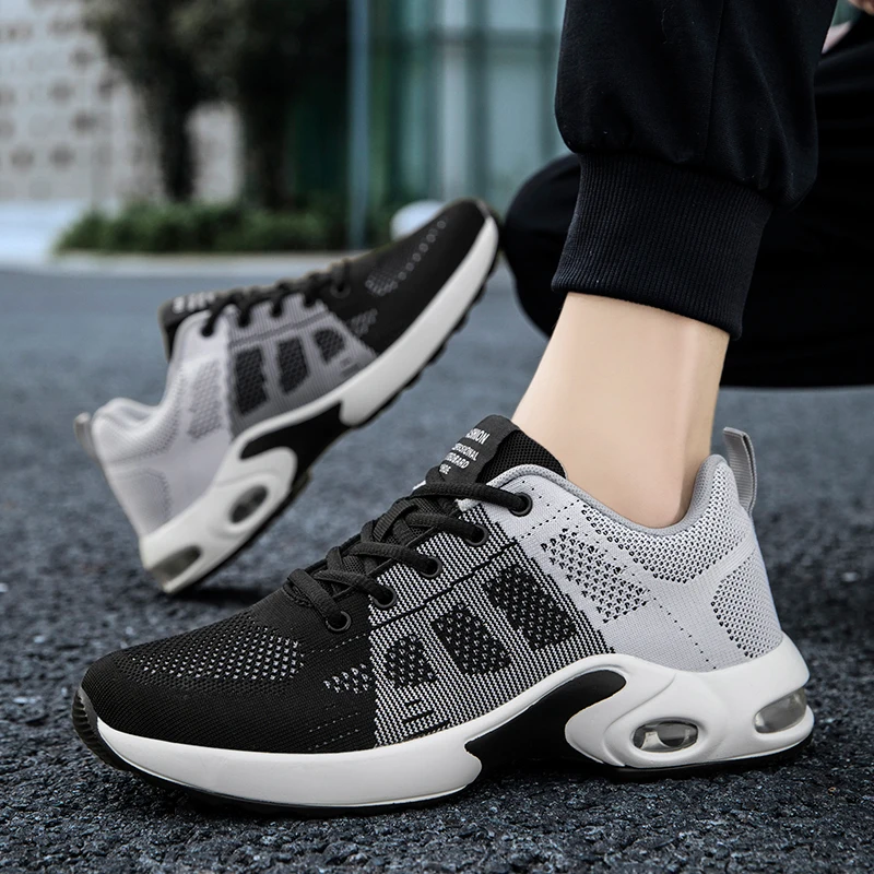 38~45 Designer Mens 2023  Air Cushion Walking Male Mesh Shoes Sneakers Men Tennis Trainer Casual Training Running Shoes Footwear