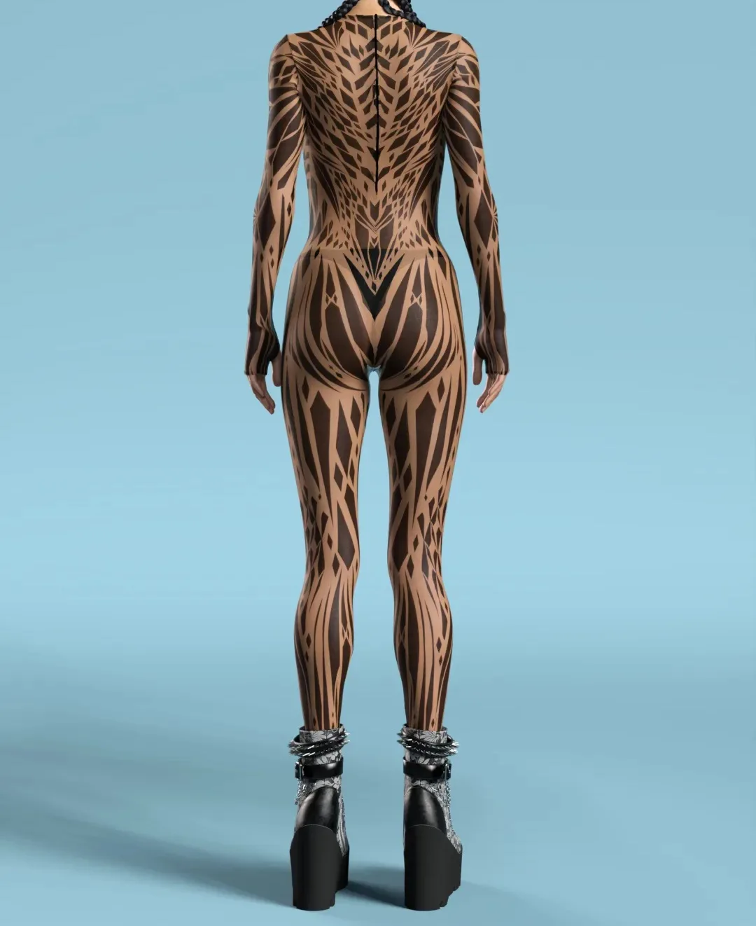 Mechanischer Rüstungs-Roboter-Bodysuit für Frauen, Skelett-Cosplay, Punk-Zentai-Jumpsuit, Kostüm für Halloween-Party, Aufführung, Maskerade – Detail 28