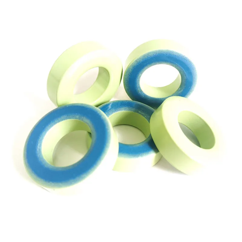 T50-52 Iron Ferrite Toroid Cores 13*7*5mm For Inductors Iron powder Core  Blue Green Ring