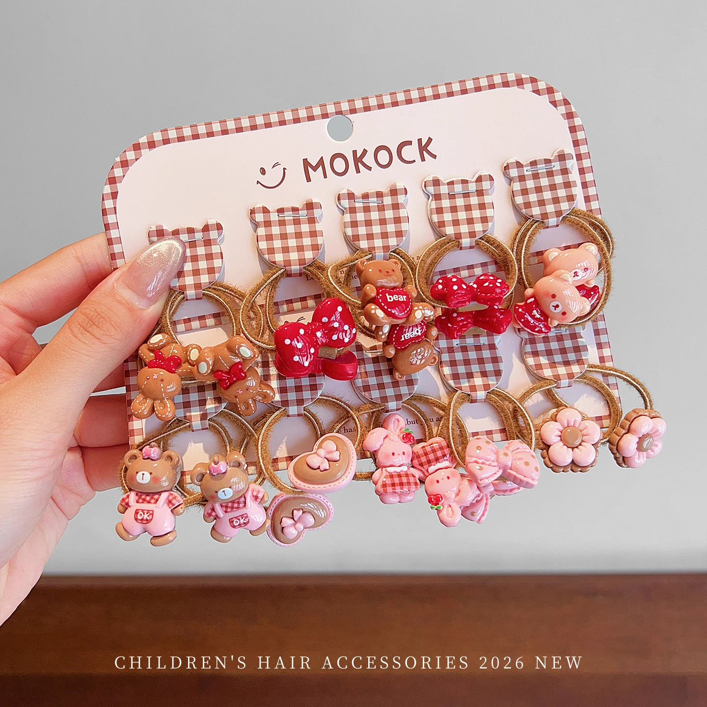 10 Stück Niedliche Cartoon-Bären- und Hasen-Haargummis, Hochelastische Haarbänder für Kleinkinder, Mädchen und Kinder, Haaraccessoires 2026 – Detail 4