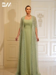 Kaftan Women Shiny A Line Evening Dress Elegant Plus Size Stylish Prom Gown Delicate Formal Events Customized Cocktail Dress