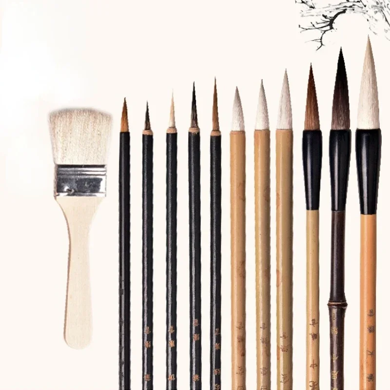 Painting Brush Set Chinese Traditional Calligraphy Brush Pen Set Landscape Ink Painting Assorted Size Brush Pen Tinta China