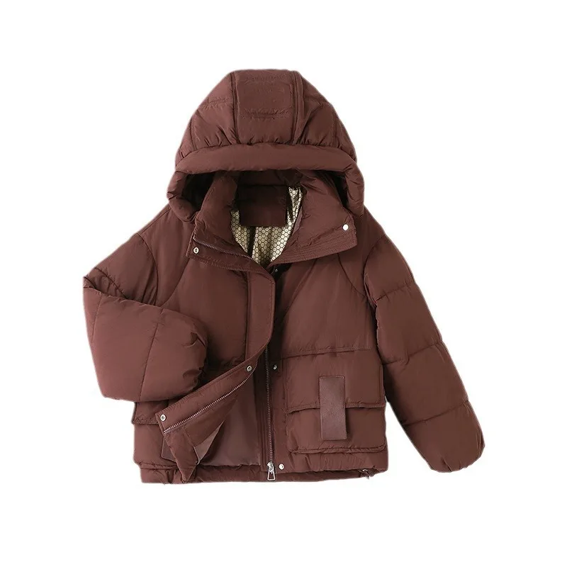 2024 Fashion New Women\'s Parkas Winter Hooded Short Long Sleeve Down Cotton Jackets Female Loose Overcoat Outwear Ladies Coat