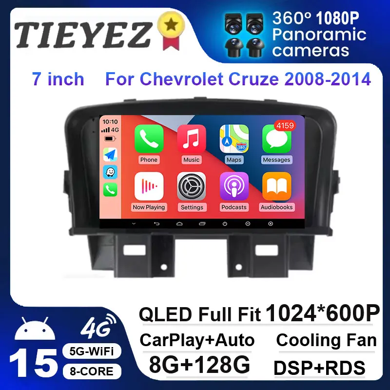 

Android 15 Car Radio for Chevrolet Cruze J300 2008-2014 Multimedia Video Player with QLED GPS Navigation Built-in Carplay BT RDS
