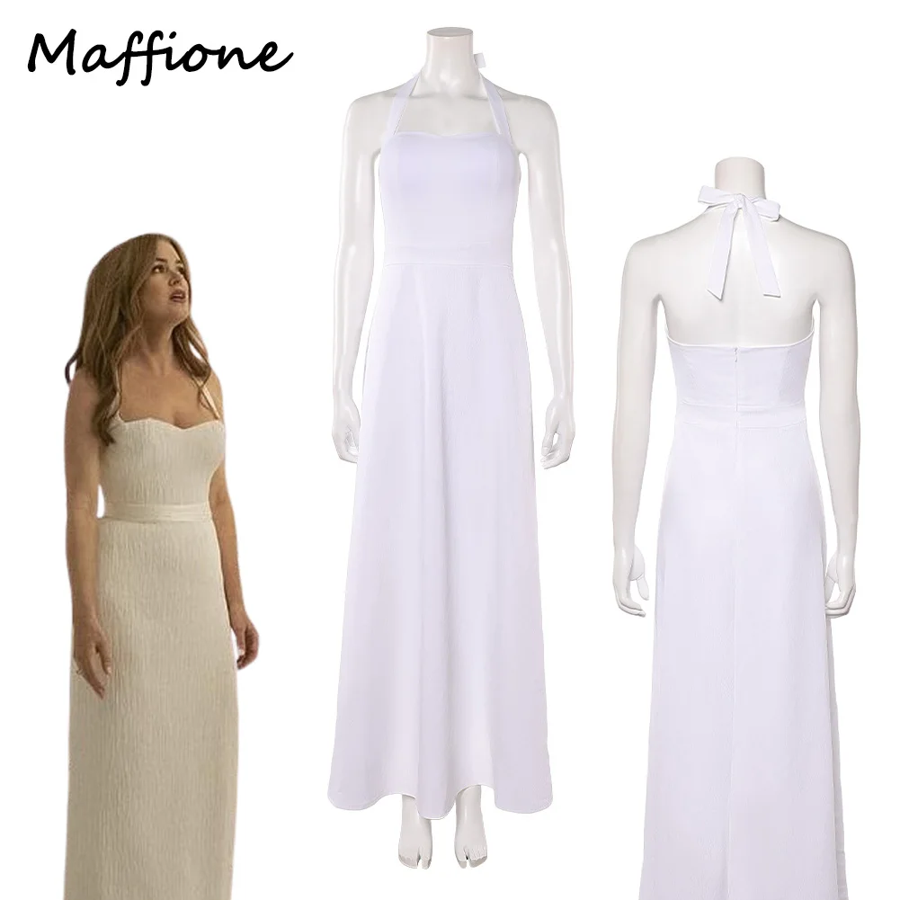 

Henley Reeves Cosplay White Dress Costume Now You See Me Disguise Roleplay Fantasia Clothing Outfits Skirts Halloween Party Suit