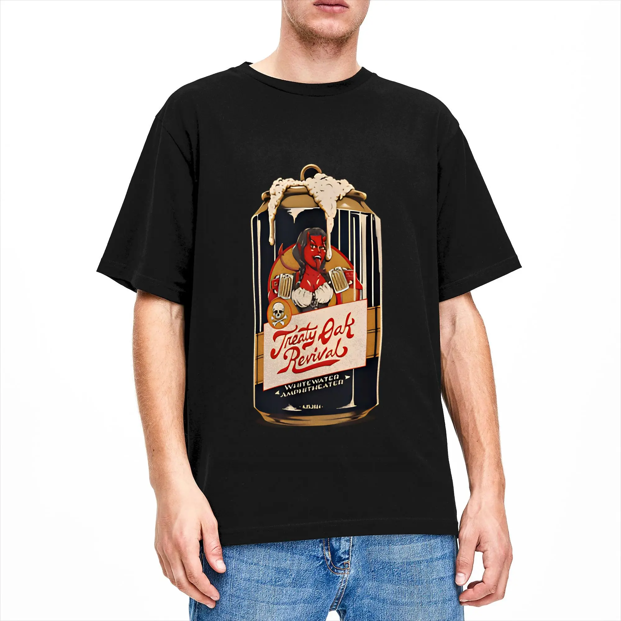 Country Music Band Treaty Oak Revival T Shirt Summer Leisure T Shirts Men's Cotton Crewneck Oversize Clothing Short Sleeve Tops