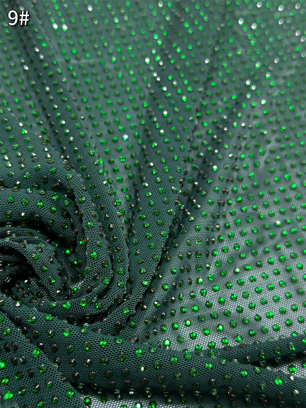 Luxury 2025 Latest French Stones Elasticity Tulle Lace Fabric High Quality African Lace Fabrics With Sequins For Evening Dresses 4