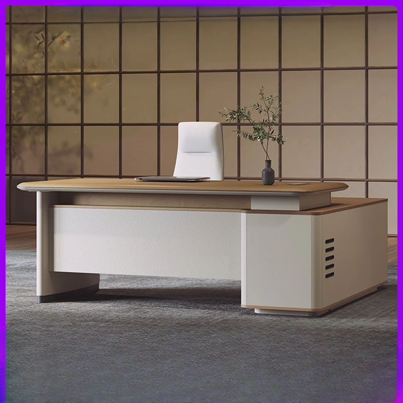 

Manager's desk, large desk, female president's chair combination, minimalist, modern, and luxurious supervisor