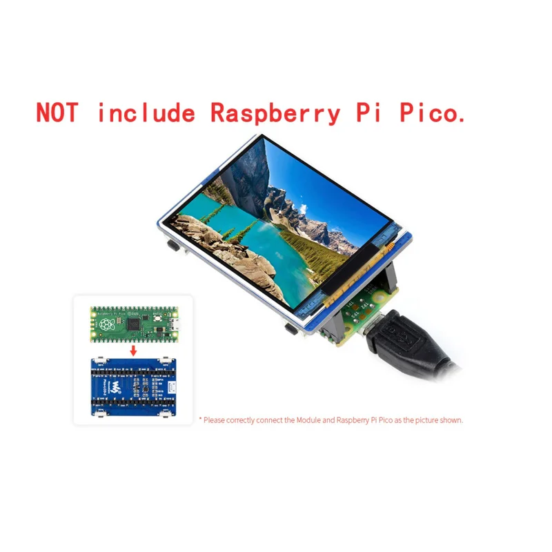 2inch 320x240 SPI LCD Display Screen Module Hat for Raspi RPI Raspberry Pi Pico H WH rp2040 Expansion Board