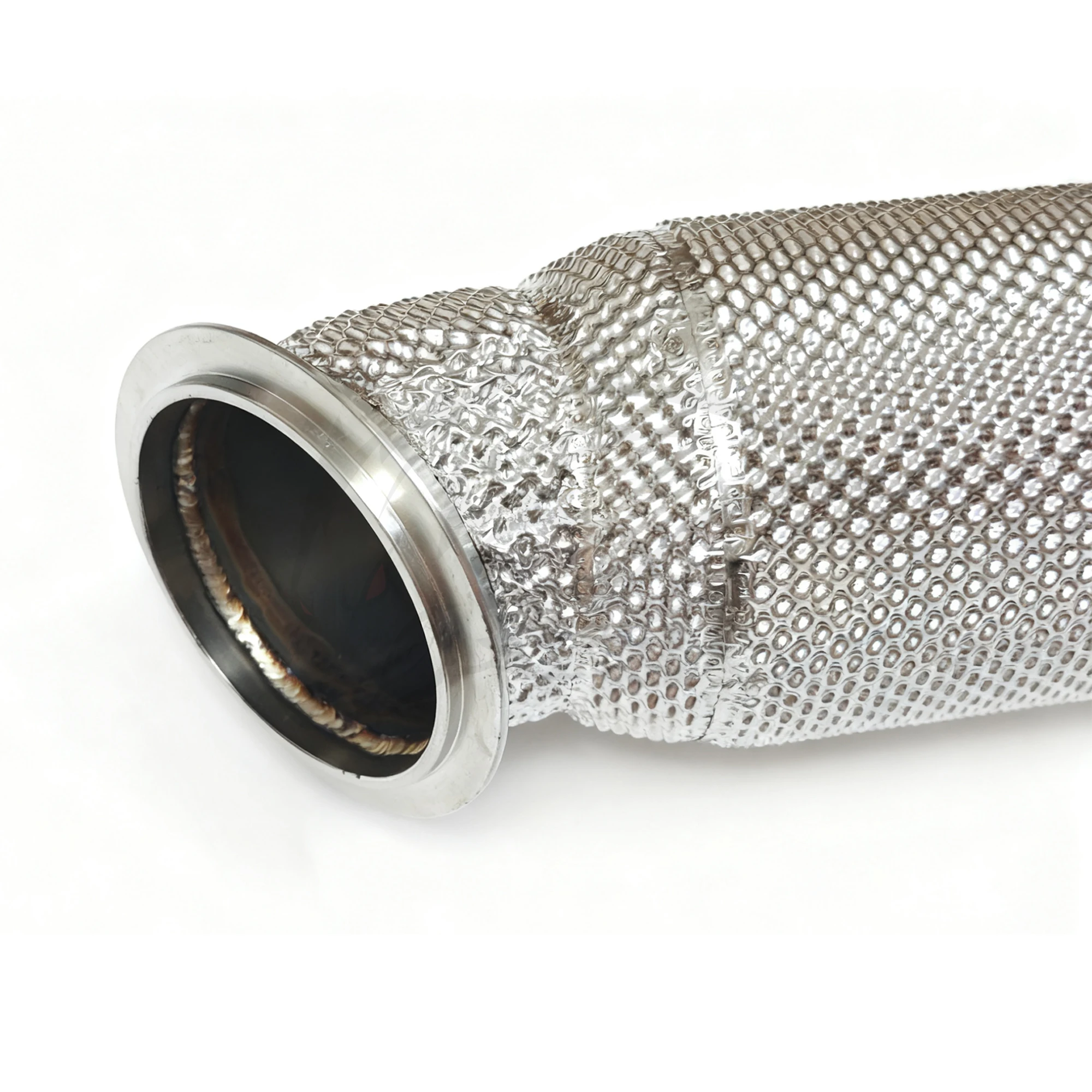 WRAX أنبوب سفلي عالي التدفق لسيارات BMW M235i M240i F22 2014-2016 3.0T ترقية مجانية لنظام العادم من الفولاذ المقاوم للصدأ لدرع الحرارة