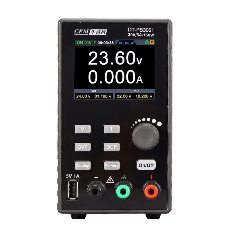 for DT-PS3051 Digital Portable Electrical Single Channel DC Power Supply for Precision Voltage Current Measurement
