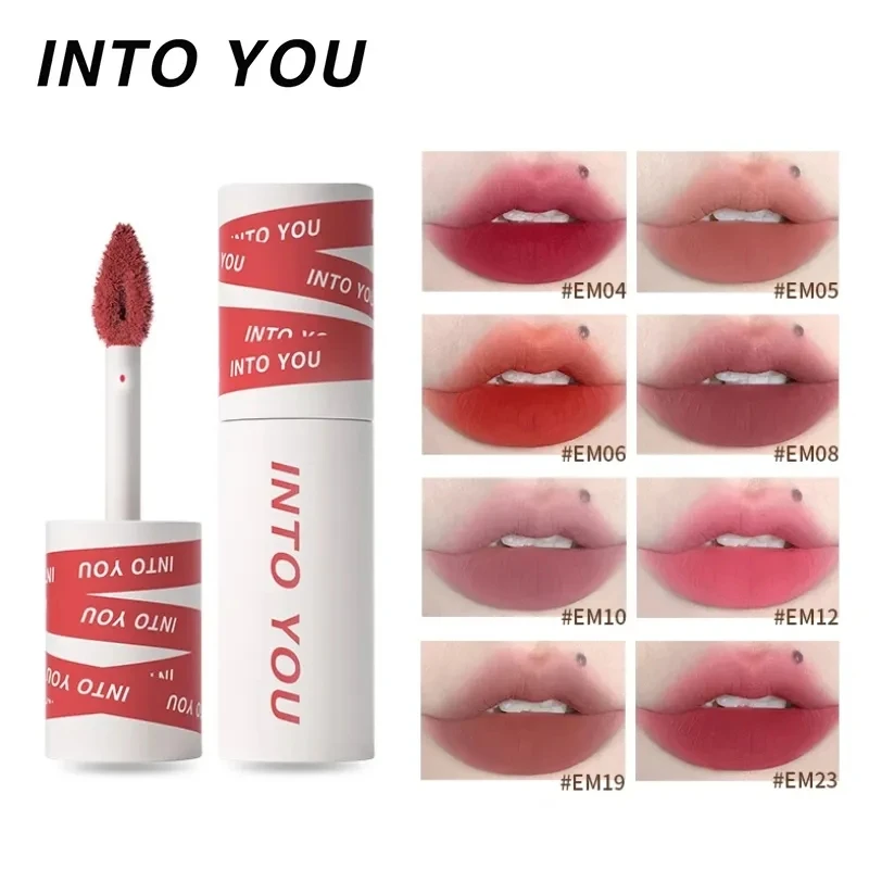 

INTO YOU Lip Gloss Makeup Matte Velvet Lipstick Waterproof Long Lasting Red Lip Tint Lip Glaze Women Cosmetics 26 Colors