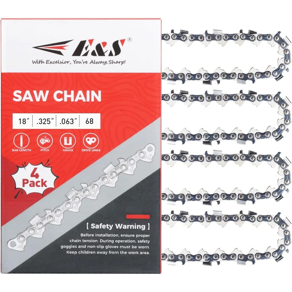 4 Pack 18 Inch Chainsaw Chain .325