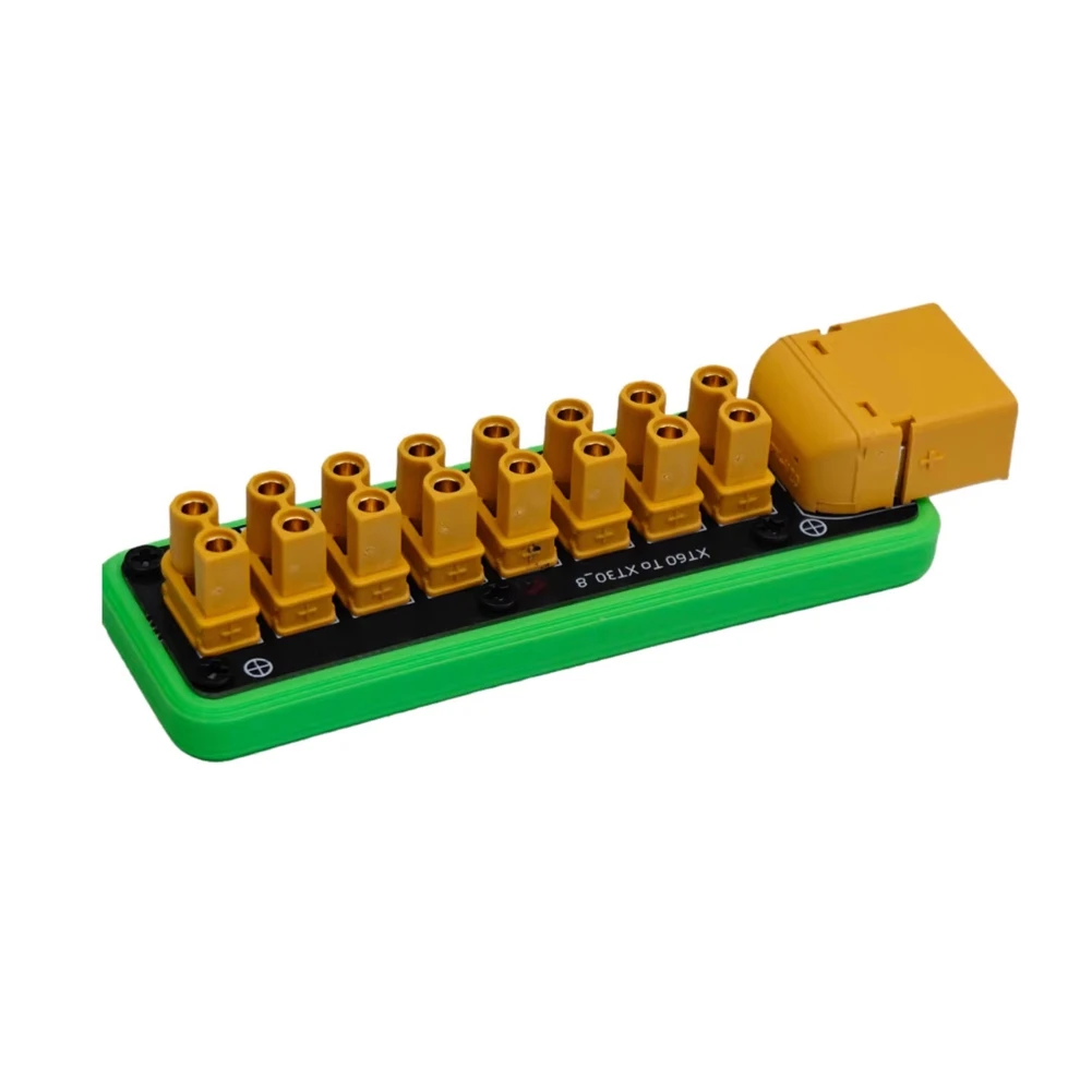 N93R to 8-Channel XT30 PDB 100A Max Load Current Power Distribution Board for RC Car/Boat/Submarine with Base