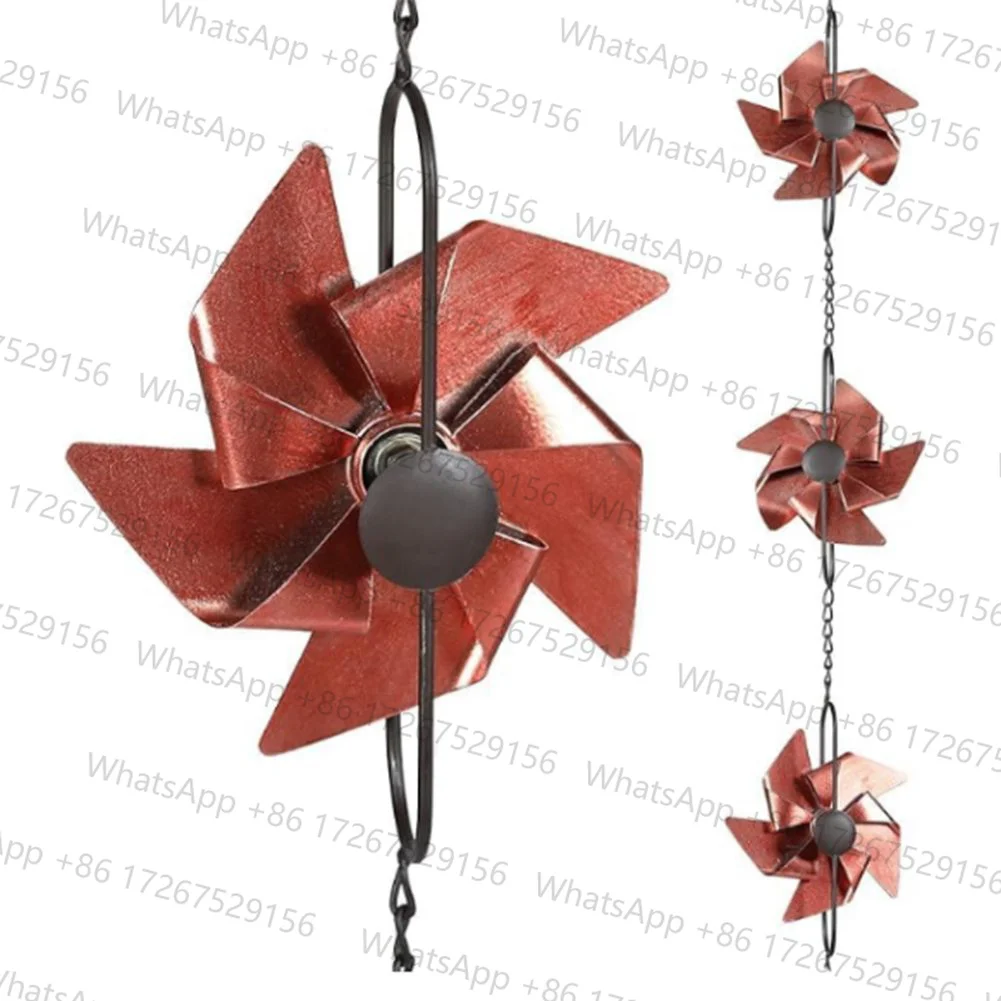Garden Water Collector Outdoor Gutter Decor Garden Decor Water Feature Elegant Pinwheel Shape Functional Garden Decor