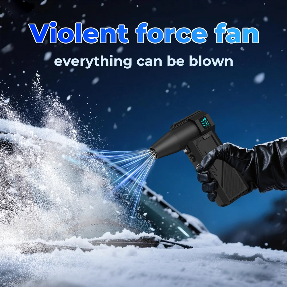 

Violent Fan 990000RPM Мощный воздуходувка Вакуумный пылеочиститель 10000 мАч 3 скорости Регулируемая бесщеточная турбоструйная сушилка