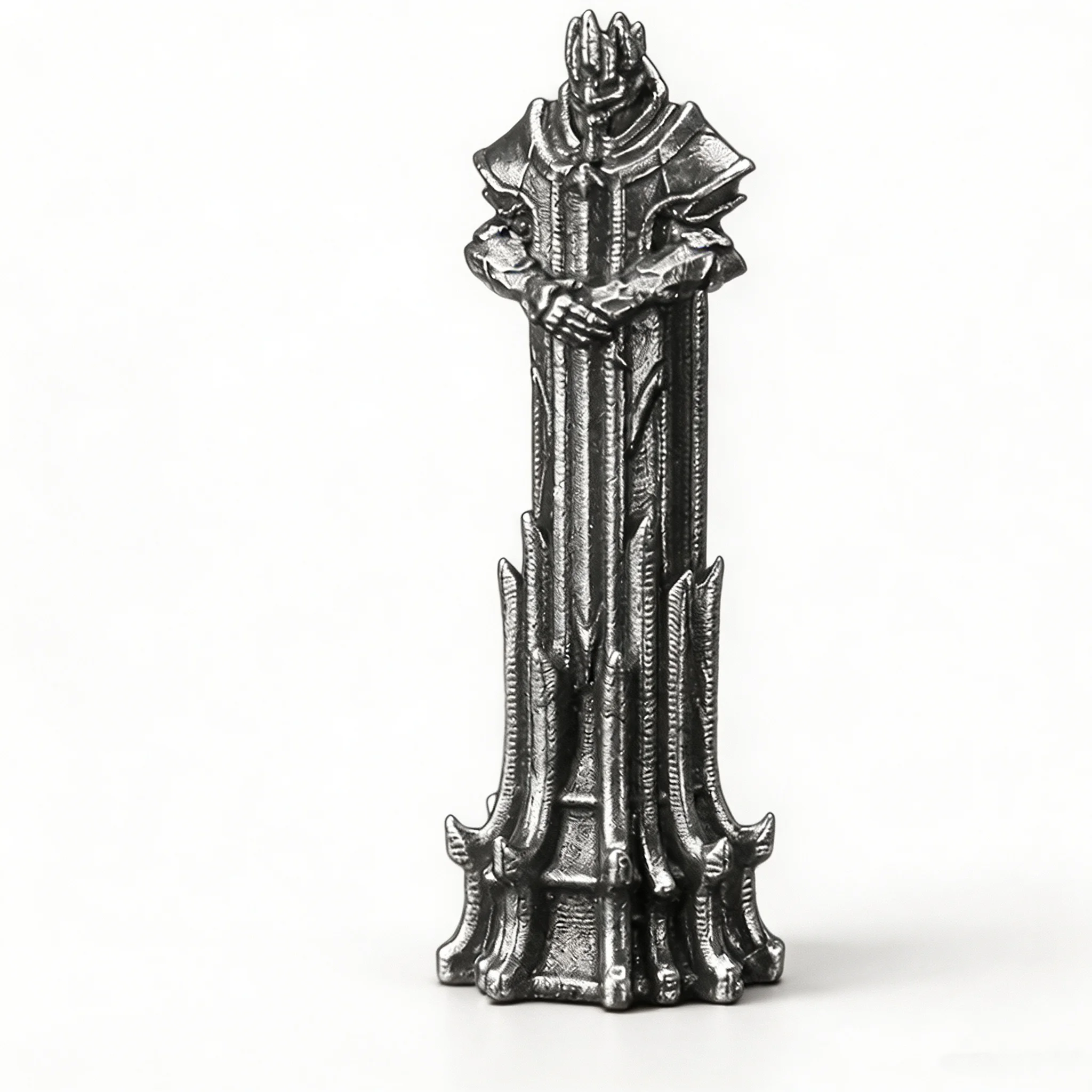 Brass & White Copper Alloy Luxury Holy & Sin Themed Chess Pieces, Unique Miniature Soldier Tabletop Ornaments for Western Chess