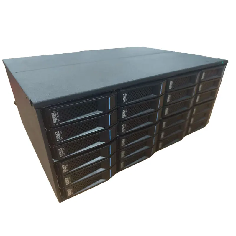 NAS Case 24 Bay 4U Silent CRPS 550W PSU Max 40Gbps Hot-Swappable 100-240V SATA SAS 2.5&3.5