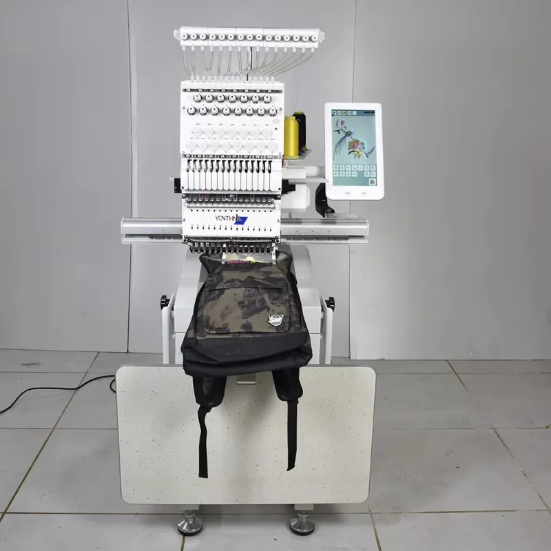 Customized Computerized Single Head Automatic Embroidery Machinery New For 3D Dress T-Shirt Cap