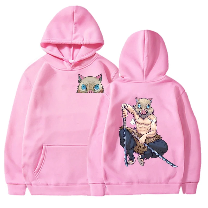 New Anime Hashibira Inosuke Printed Pullover Fashion Women Men Long Sleeve Casual Hooded Personality Sweatshirt