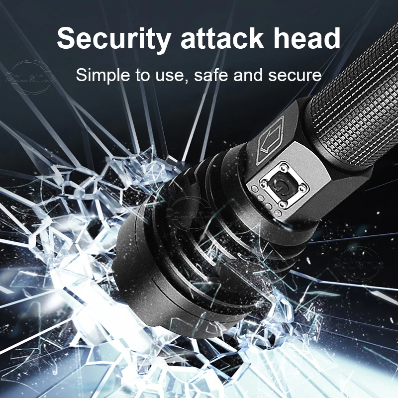 2025 XHP360 High Power LED Flashlight USB Rechargeable LED Flashlight Super Powerful Flashlights Tactical Lantern Camping Torch