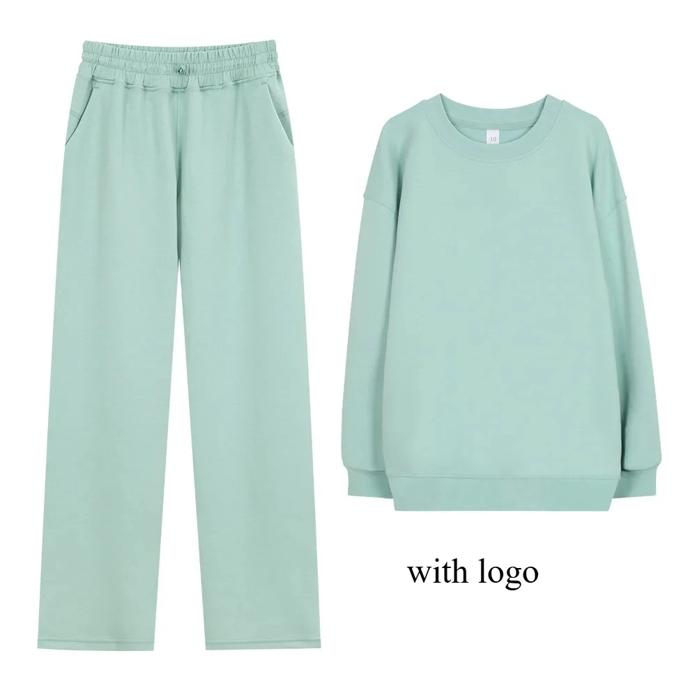 

Лимонный женский спортивный костюм из двух предметов, длинный круглый вырез из ткани воздушного слоя и брюки, эластичный наряд свободного покроя для отдыха, йоги, спортзала