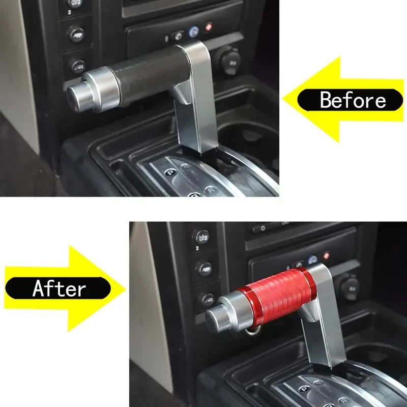 

For Hummer H2 2003-2007 shift knob modification / interior shift knob sleeve decorative cover aluminum alloy styling accessories