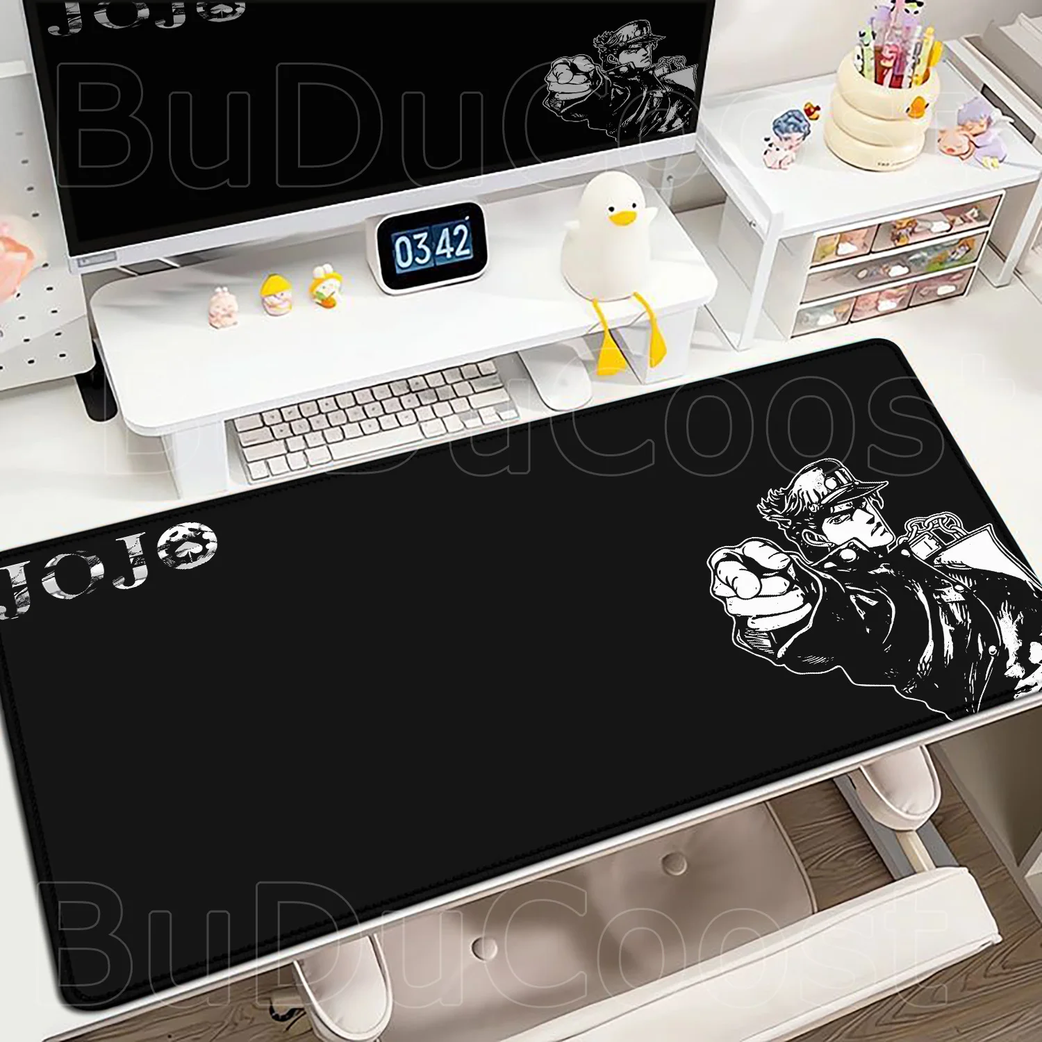 

HD Printing New Cute Anime Large Mousepad Kawaii Jojo Bizarre Adventure Keyboard Desk Mats Gaming Accessories Non-slip Mouse Pad