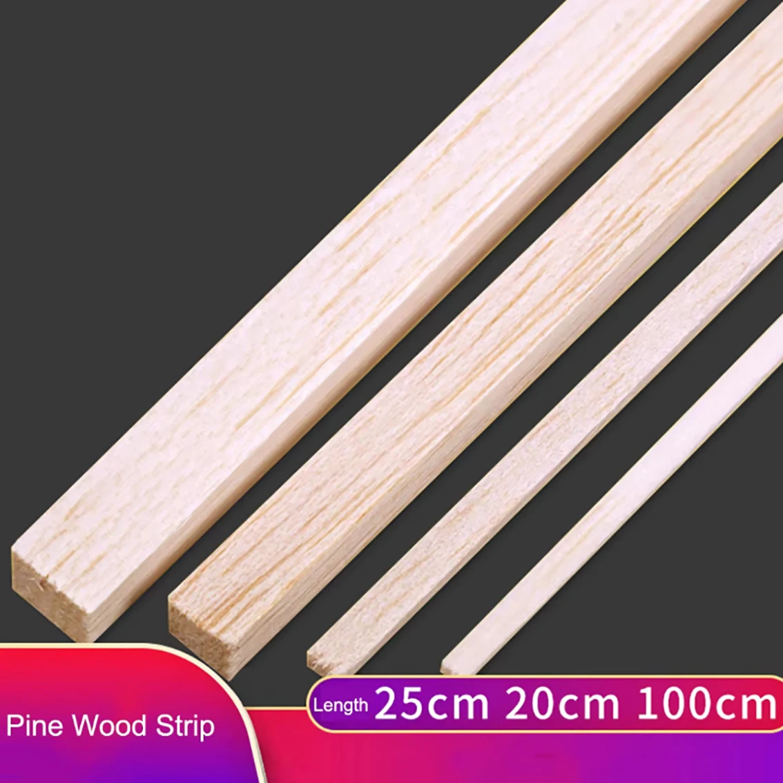 

5-50Pc Square Pine Wood Strip 3*3mm-10*10mm Solid Pine Rods Length 200mm 250mm DIY Model Material Crafts Decoration Making Parts