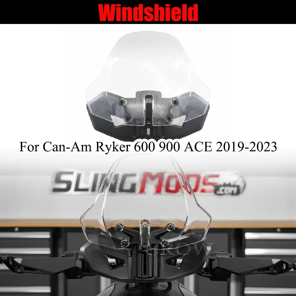 

New Motorcycle Fly Screen Windshield Adjustable Front Windshield Windshield Hard Coated Windshield For Can-Am Ryker 600 900 ACE