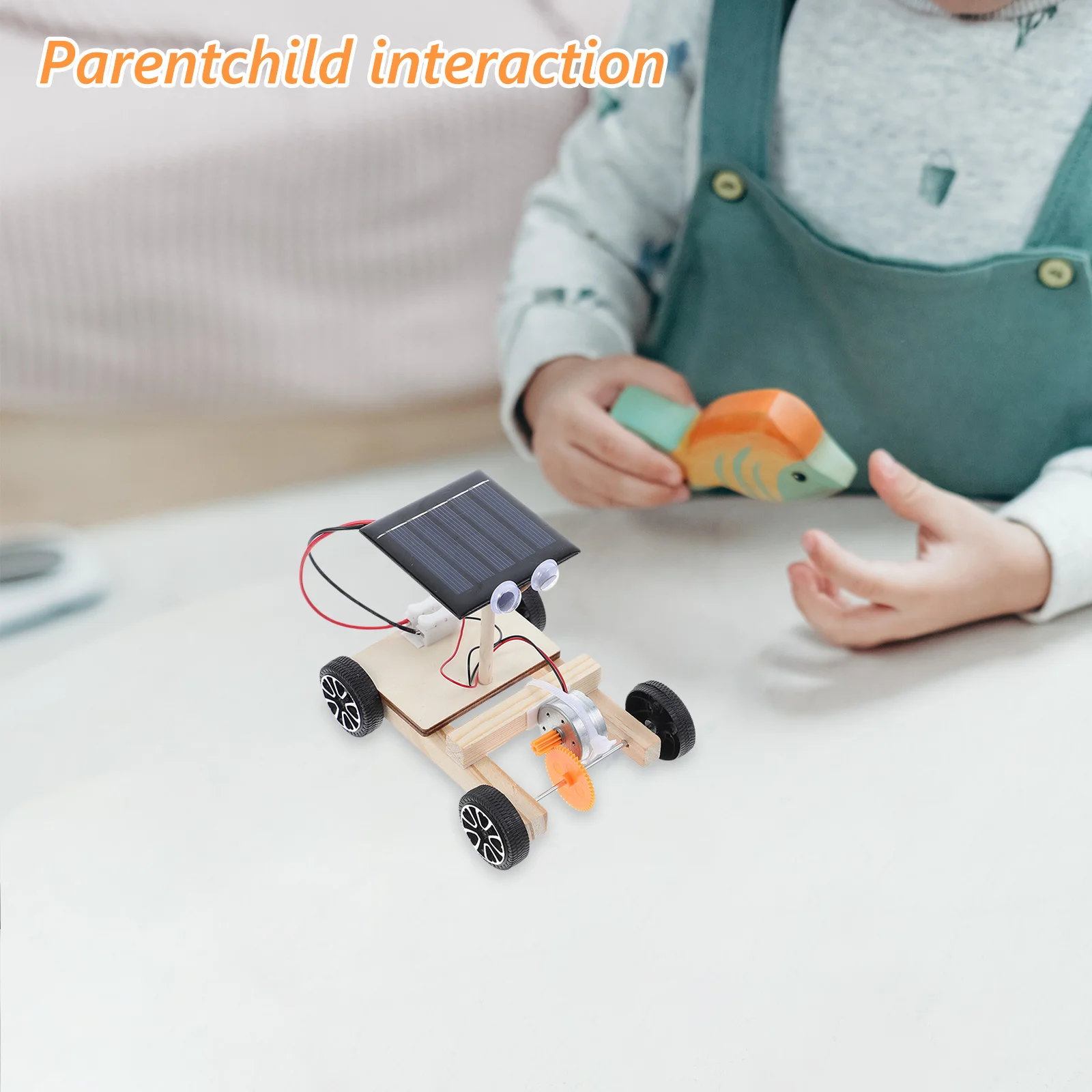 Solar Car Kit Mini Houten DIY-montage Wetenschappelijk educatief stamproject voor kinderen Creatieve praktijk DIY Solar Car