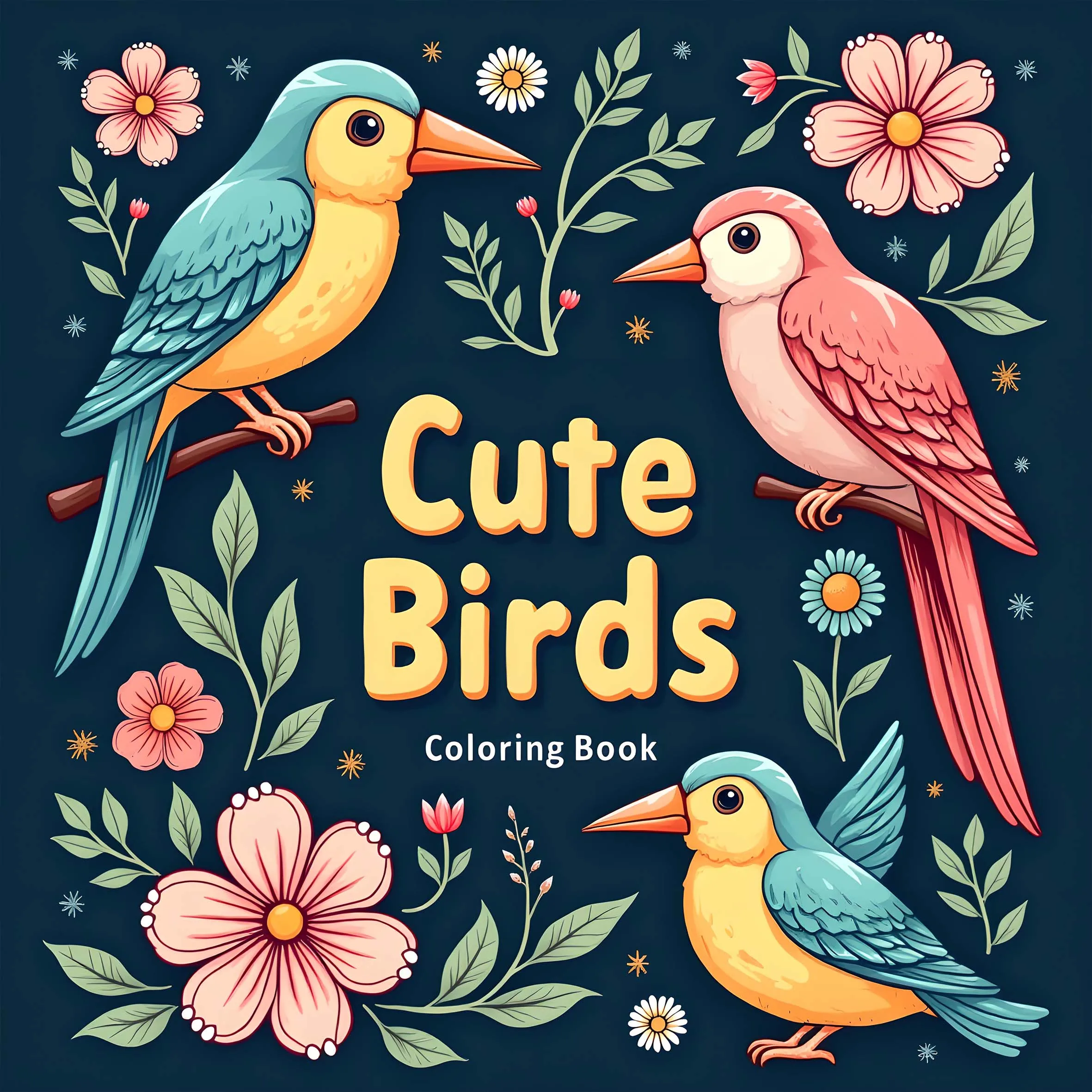 Art Coloring Book Different Birds Stress Relief Coloring Handbook Graffiti Painting Drawing Stationerys Adult Picture Book ﻿