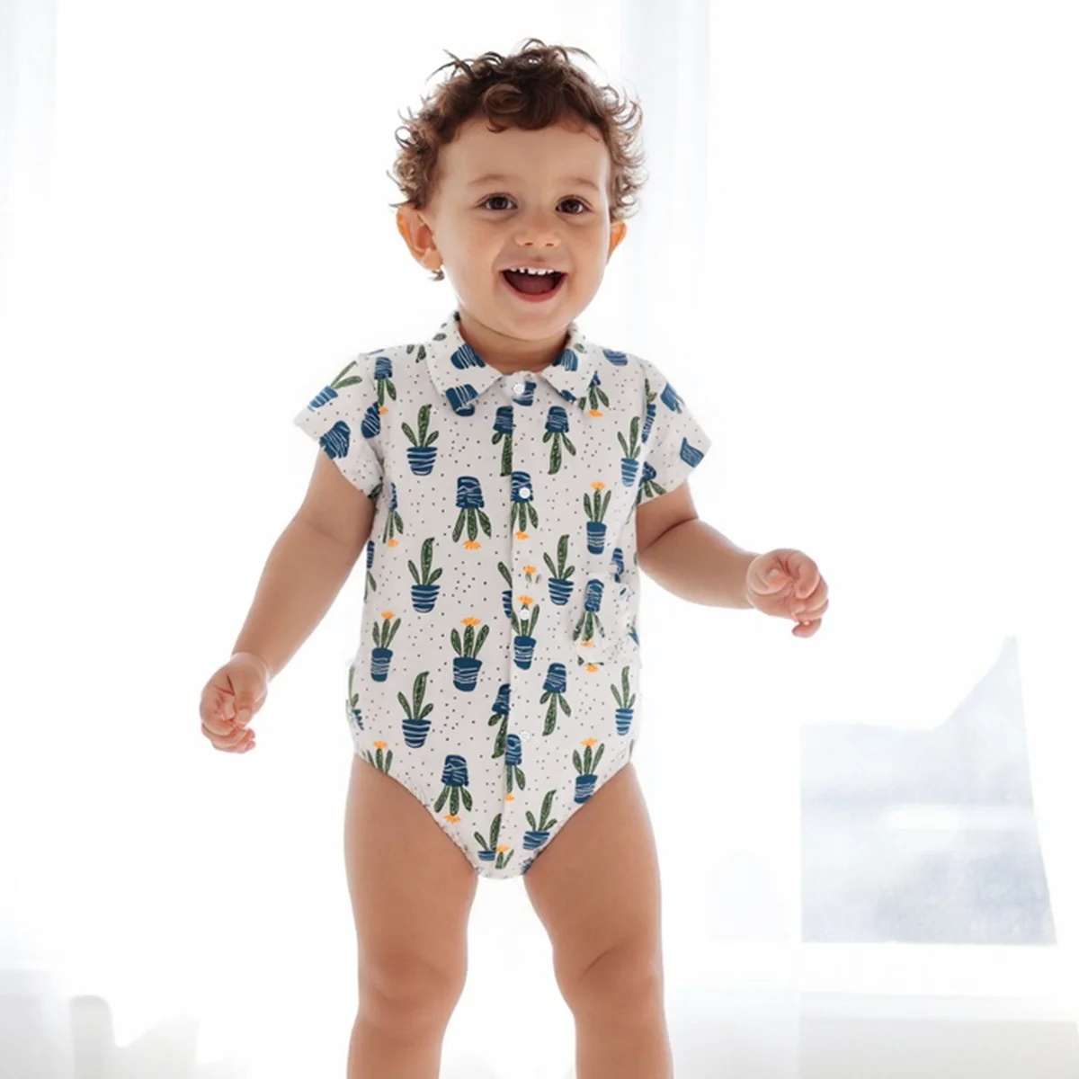 

Gentle Baby Short Sleeve Bodysuits Boys Summer Infants Cute Pattern Onesies Clothing
