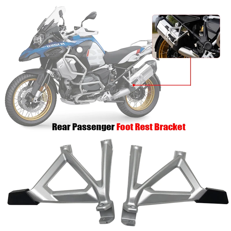 For BMW R1200GS R1250GS LC ADV R1200 GS R1250 GS Adventure 2014-2022 Rear Passenger Footpegs Kit Footrests Foot Rest Bracket