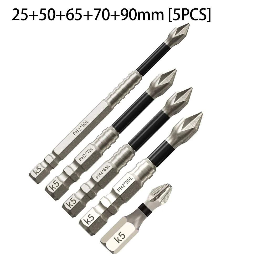 3/4/5 stücke Magnetische Schraubendreher Kreuz Schraubendreher Bit Legierung Stahl Anti-Slip Bohrer Bits PH2 Für Elektrische Schraubendreher hand Bohrer