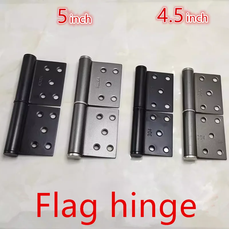 Toilet door hinges aluminum alloy doors stainless steel bathroom door hinges folding hinge accessories loose-leaf