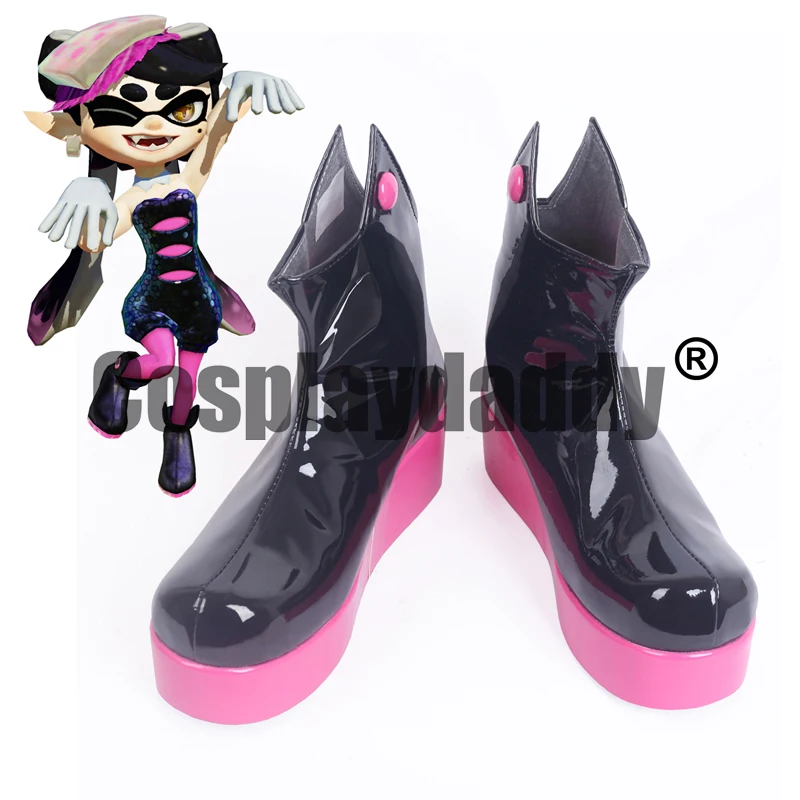 

IN STOCK Splatoon Inkling Squid Sisters Callie Aori Cosplay Shoes Platform Ankle Boots S008