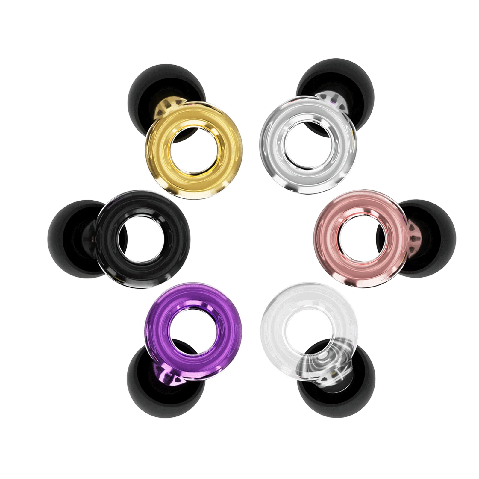 HUAK 再利用可能な高忠実度耳栓 - XS/S/M/L イヤーチップ 8 個 - コンサートやフェスティバル、ライブイベント、ミュージシャン、DJ
