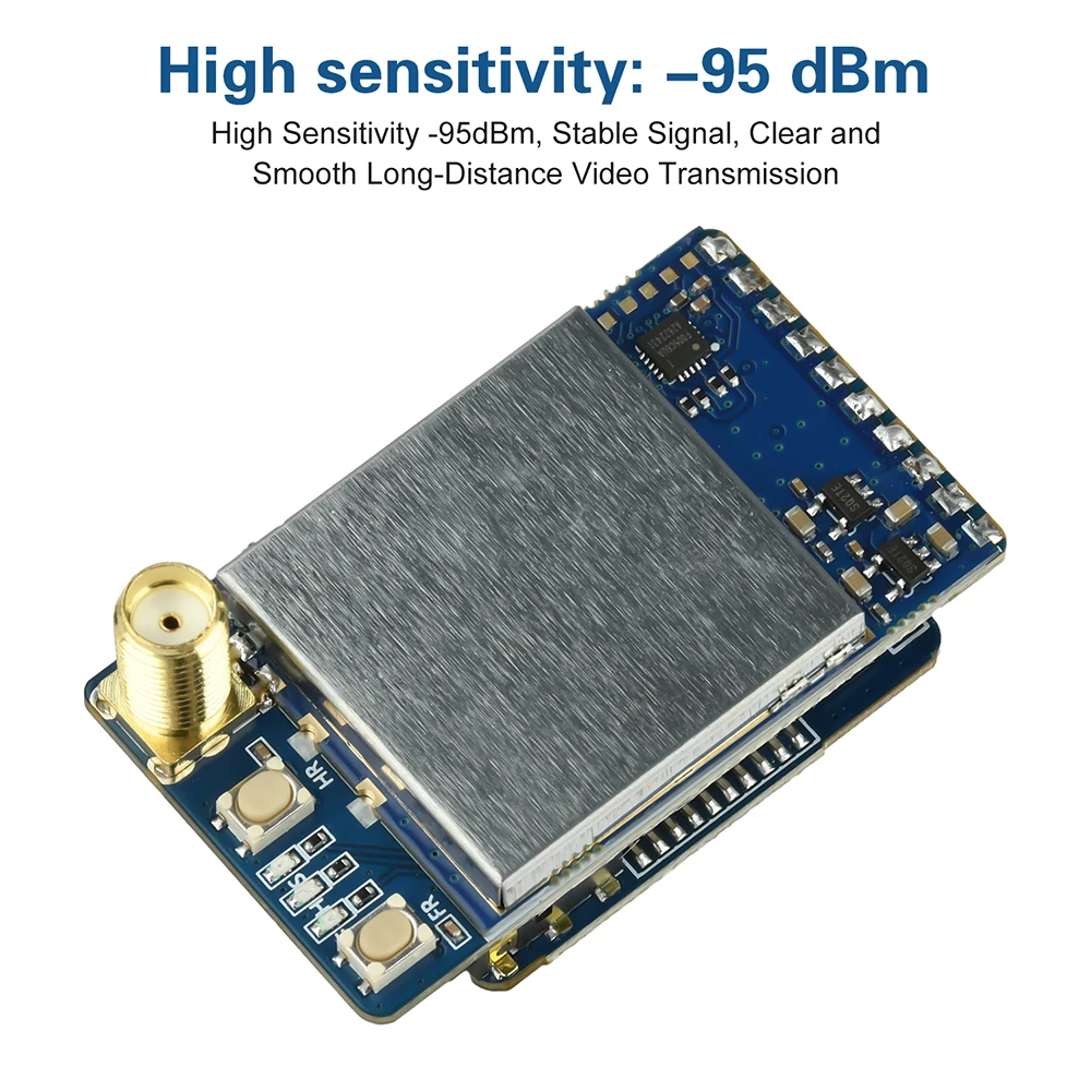 VRX-3301 3.1-3.7G 64 CH Video Analog Receiver Transmission FPV Voice Function with Any Analog Signal Display For FPV Goggles