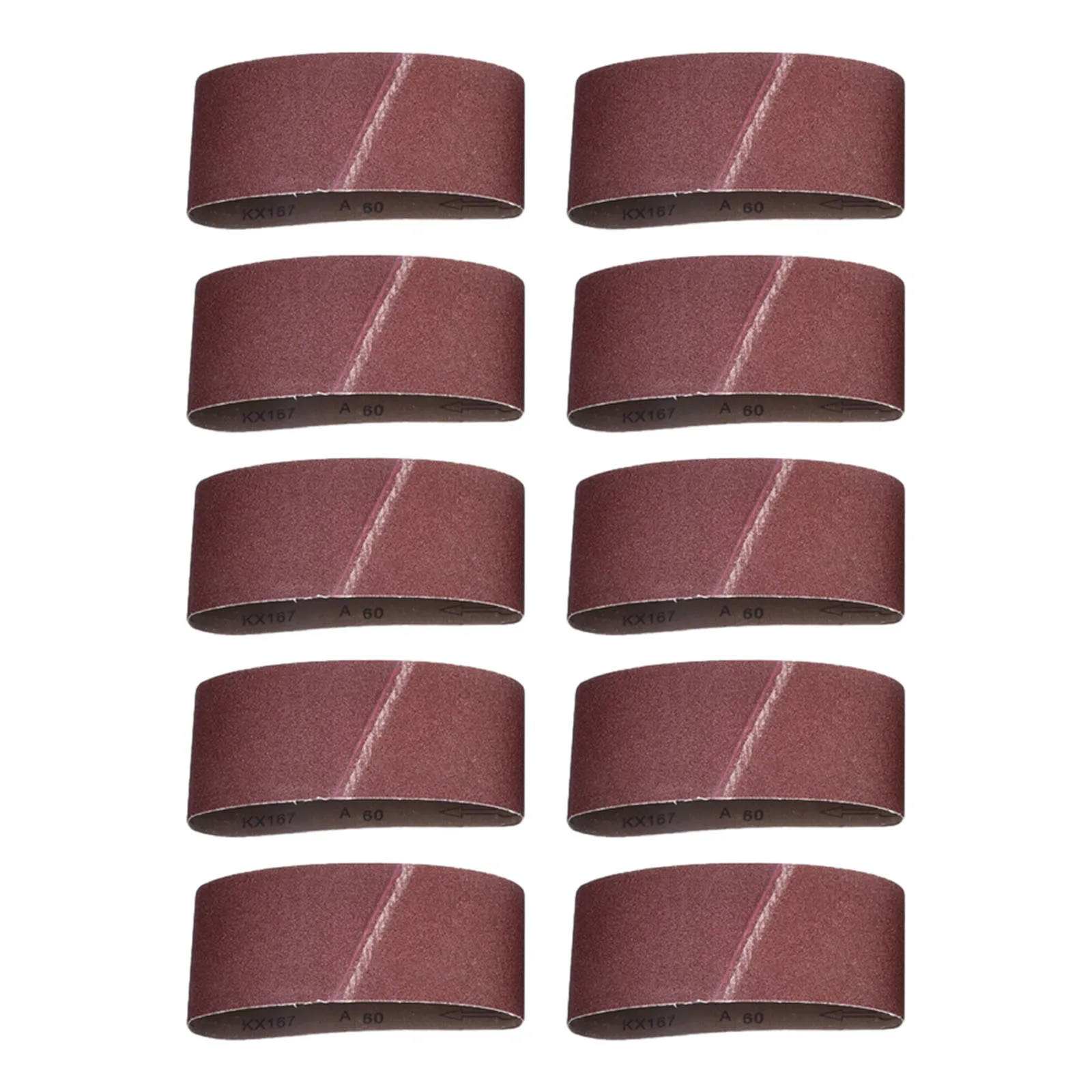10pcs Sanding Belt Sandpaper for Wood Metal Plastic and More 100x560mm 60 Grit Abrasive for Portable Belt Sanders