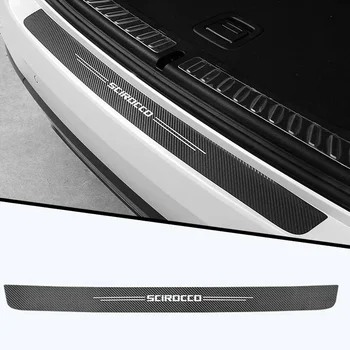 1 adet karbon Fiber VOLKSWAGEN VW SCIROCCO Logo araba gövde tampon şeritleri koruyucu ped çizilmez kapak çıkartmalar aksesuarları