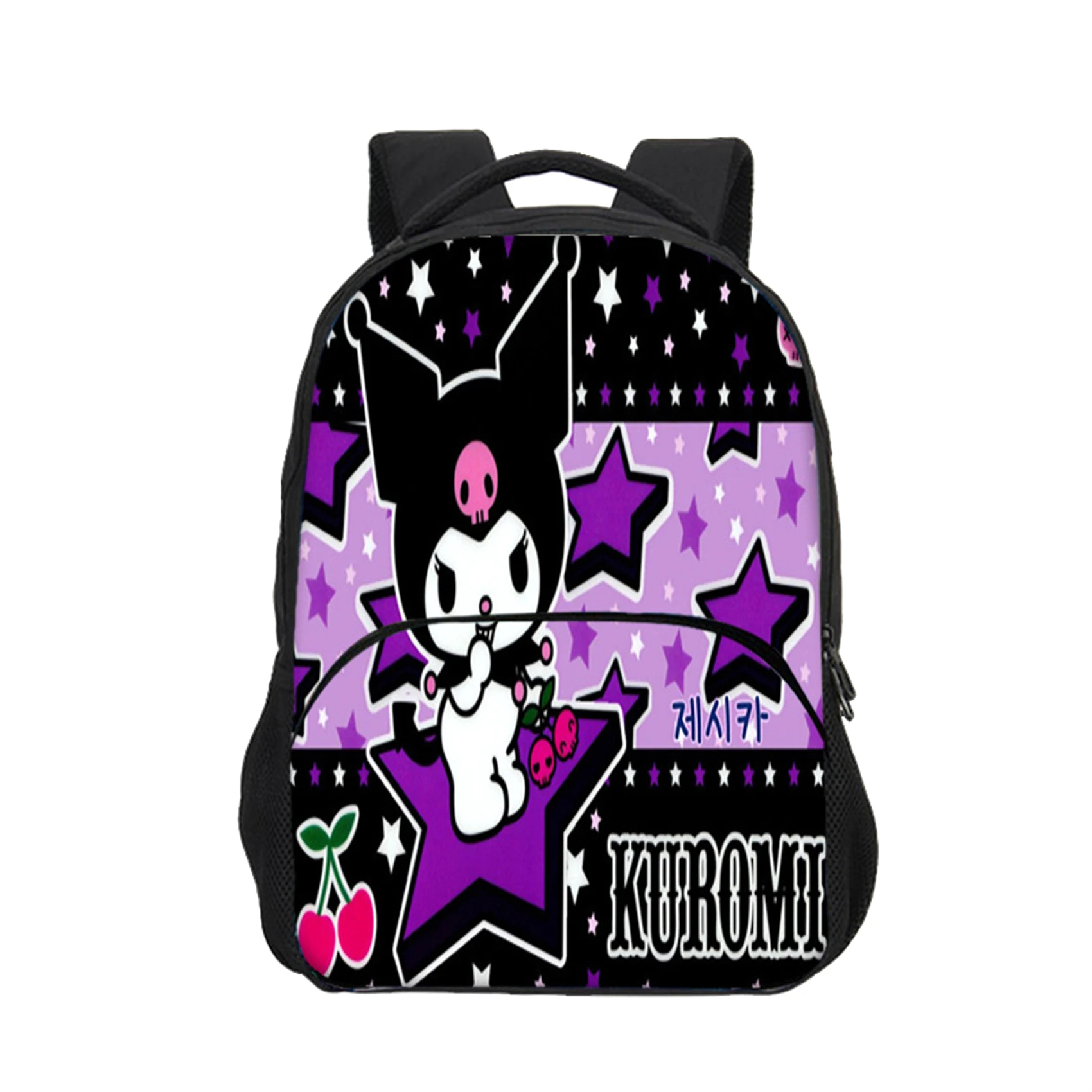 

Unisex Boys Girls Fashion Kuromi Rucksack-Front Pocket Backpack-Back to School Daypack for Student