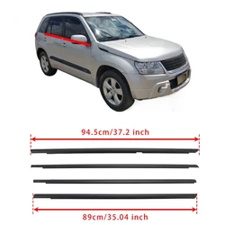 Oversea 4 Pcs 5 Doors Outside Windows Rubber for Grand Vitara 2011 83831-65J00 Glass Protector Weatherstrip Seal Rubber