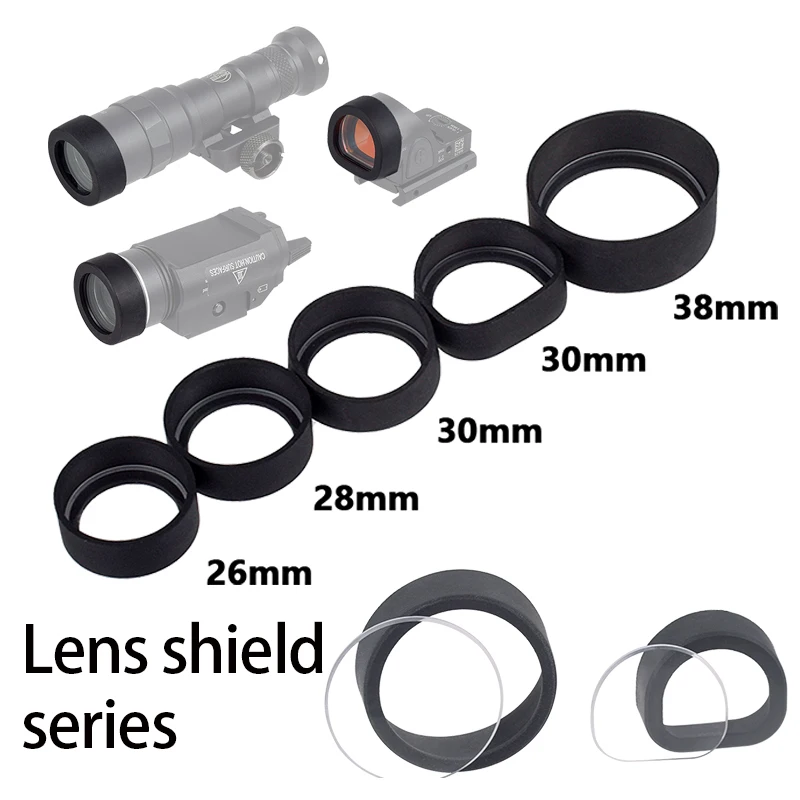 

Tactical Hunting Weapon LED Lights Red Dot Sight Rubber Lens Cover Cap Guard Protector For M300 M600 X300 X400 Weapon Light