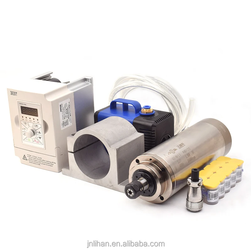 GDZ 80 1.5kW Spindle Inverter Kit 220V Water Cooled CNC Spindle Motor Kit ER16 Drilling Machine Tool 24000rpm 0.8Nm Torque
